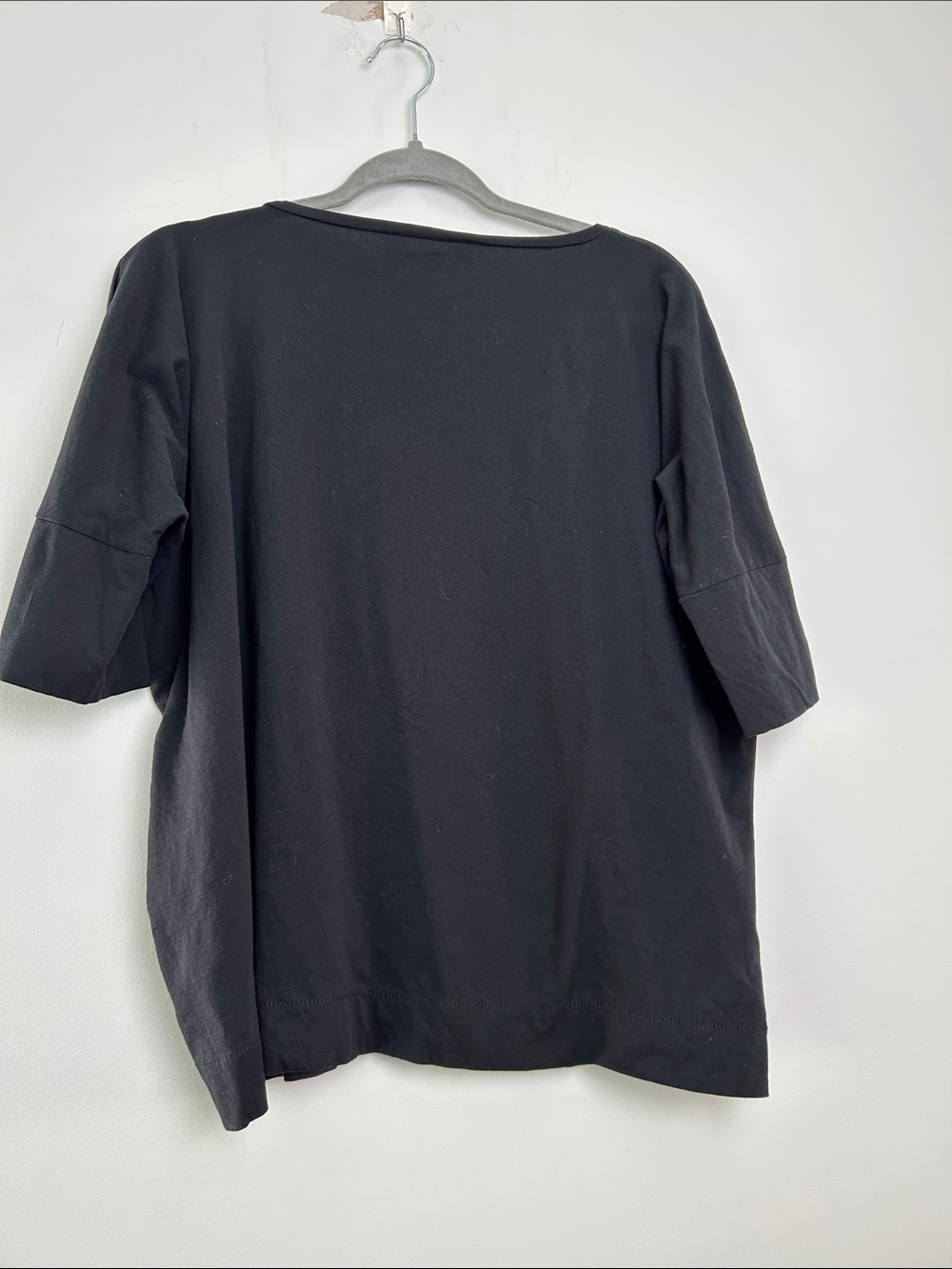 Ozai N Ku|Black Short-Sleeve Patterned Women’s Top sz M - Picture 5 of 5